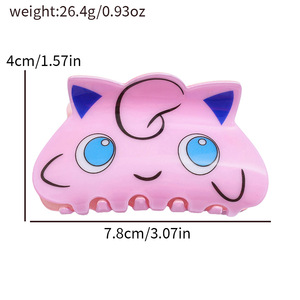 Pince à cheveux en acrylique motif dessin animé, très populaire, pour queue de cheval d'étudiant, accessoires capillaires pour filles, vente en gros - Product Image 3