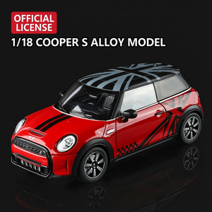Modellino <span class=keywords><strong>Mini</strong></span> <span class=keywords><strong>Cooper</strong></span> S in Scala 1:18, Sedili Mobili, Porte, Cofano e Bagagliaio Apribili, Luci e Suoni, Auto in Metallo Pressofuso con Funzione Pull-Back, Decorazione - Product Image 2