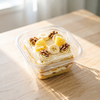 Boîtes à pâtisserie jetables en plastique PET de qualité alimentaire avec couvercle pour gâteaux, biscuits, muffins, desserts, sushis, jus, emballages
