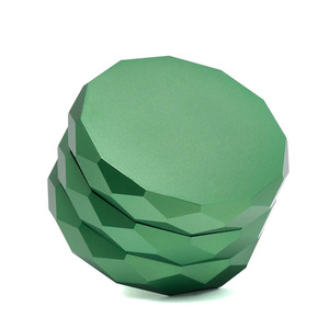 Hot Sell 4 Layer <strong>Trapezoid</strong> Herb Grinder With Gold Color