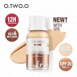 Nouvelles options de fond de teint O.two.o <span class=keywords><strong>2022</strong></span> Two, contrôle du sébum et hydratation, couvrance totale, marque privée, meilleur fond de teint. - Product Image 1