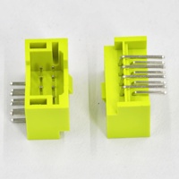 2.0mm espacement 2*4P boucle incurvée vert ruban tressé résistant aux hautes températures serrure de porte plaquette aiguille borne bornes à vis