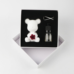 Finru Car Aroma Stone <strong>Diffuser</strong> Vent Clip Bear Shaped Ceramic Essential <strong>Oil</strong> Fragrance Air Freshener Cute <strong>Mini</strong> Gift Box - Product Image 2