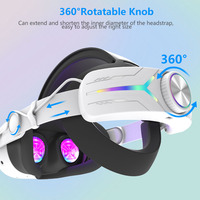 Sangle de charge rapide avec coussin en éponge confortable, sangle Elite avec batteries intégrées de 12 000 mAh pour Meta Quest 3S VR