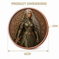 Pièce commémorative personnalisée de guerrier celtique en cuivre fin .999 de 1 oz, objet de collection fantastique