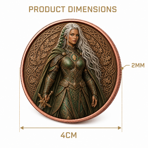 Moneta Commemorativa Personalizzata in Rame Puro .999 da 1OZ, Guerriero Celtico, Oggetto da Collezione Fantasy - Product Image 5