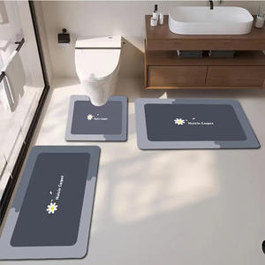 Комплект современных ковриков YOULTTAN для ванной комнаты: влаговпитывающий коврик для двери и кухни, быстросохнущий, противоскользящий коврик для душа - Product Image 6