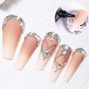 Colle à strass pour ongles 15g/30g, adhésif puissant, gel UV pour la décoration des ongles avec cristaux et breloques - Product Image 2