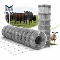 Clôture en maille pour bétail durable, galvanisée à chaud, en rouleau, avec nœuds robustes