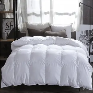 Édredon-tissu en Duvet d'oie blanc, 100% coton, lavable à la Machine, plusieurs couleurs,