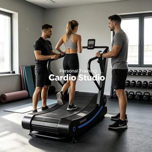 Cinta de correr manual curva de nuevo diseño, superventas, con resistencia magnética, equipo de gimnasio comercial, pista de nailon y aluminio, venta al por mayor OEM - Product Image 5