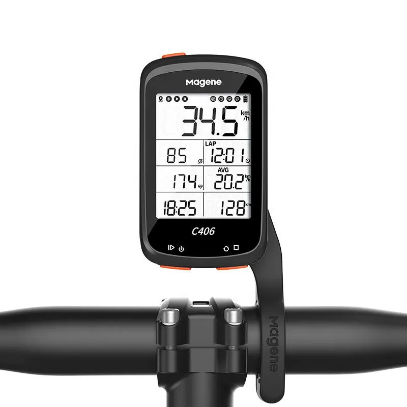 MAGENE Wireless ANT+ Rechargeable GPS Bike Cycling Computer Holder Bicycle Speedometer Odometer