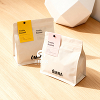 Emballage en sachet mat rétractable en gros, impression en gravure avec logo personnalisé, résistant à l'humidité, fermeture éclair supérieure, pour café, aliments pour bébés, nouilles, aliments pour animaux de compagnie