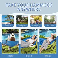 Hamac pliable portable Danlong avec support pour l'extérieur ou l'intérieur, pas de besoin d'arbre, sac de transport inclus, parfait pour le camping