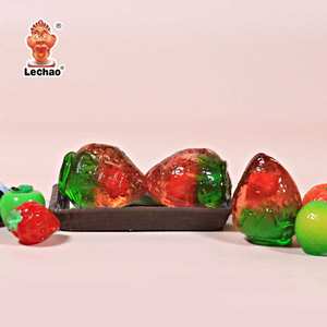Nuovo Prodotto Caramelle Gommose con Etichetta Privata Ripiene di Marmellata di Frutta 3D a Forma di Fragola per Confezione in Sacchetto - Product Image 6