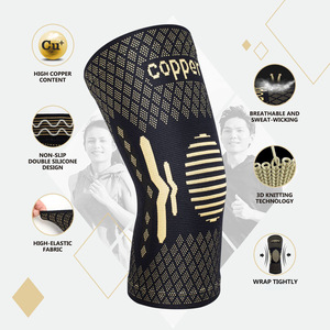 Genouillère de sport à compression avec ions de cuivre, respirante, pour le basketball, le cyclisme, la randonnée, équipement de protection unisexe JBYK-1369 - Product Image 3