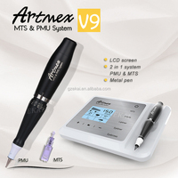 Microneedling stylo tatouage Permanent lèvres Eyeline PMU MTS système maquillage Machine Artmex V9 11 vitesses interrupteur au pied humanisé