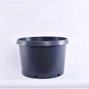 Großhandel Black Plastic Planter Topf verdickt Garden Plant Pot Round Gallon Topf