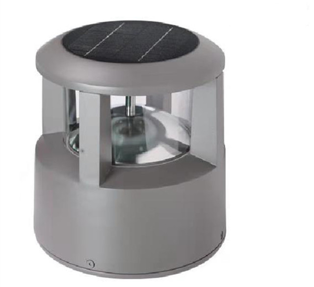 Customized 2.5W LED Outdoor Solar Pillar Light Aluminum Garden Lawn Light IP65 Rated DC Power Supply Adjustable Color 6.4V