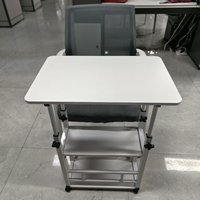 Nouvelle conception de bureau mobile en panneau MDF, réglable en hauteur, sur roulettes, pour ordinateur portable, à placer sur le lit, table d'étude