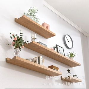 Cross-border wooden <b>wall</b>-<b>mounted</b> <b>shelf</b>, <b>wall</b>-<b>mounted</b> <b>wall</b> <b>shelf</b>, TV <b>wall</b> decorative <b>shelf</b>, straight partition. - Product Image 3