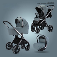 Poussette bébé légère et pliable, chariot de transport portable certifié EN1888, prix d'usine