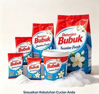 Deterjen Bubuk Ramah Lingkungan Aroma Lavender Melati Merk Kustom Kemasan Kecil Untuk Cuci Tangan Keluarga (Cuci Dingin)