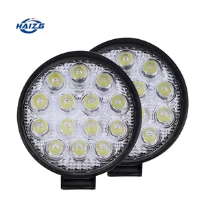 HAIZG Led Bar Lampu Mengemudi Offroad 36W 27W 120W untuk Bar ATV SUV Mobil Motor Truk 42W 12V Lampu Kerja