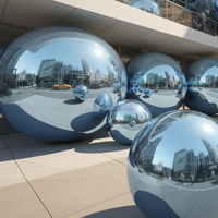 Boules miroir gonflables géantes en PVC, grandes sphères décoratives brillantes, ballons décoratifs pour fête disco, boules de Noël réfléchissantes gonflables