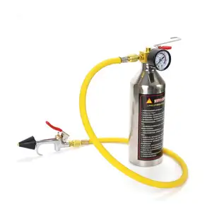 A/C System Flush Kit Car Air Conditioner System Flush Gun Kit Car AC Pipe Cleaning Bottle Tool Kit