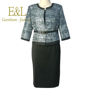 Trajes de Dos Piezas para Mujer, Tallas Grandes, Vestido Formal Profesional para Oficina - Product Image 5