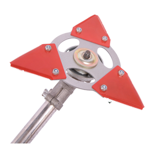 <span class=keywords><strong>Lame</strong></span> de <span class=keywords><strong>débroussailleuse</strong></span> triangulaire en acier au manganèse à 3 dents dentelées remplaçable pour débroussailleuses à essence/électriques - Product Image 4