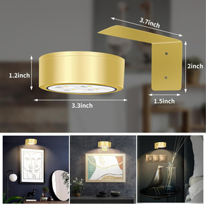 Lámpara <span class=keywords><strong>LED</strong></span> de Techo, 3 Colores RGB Ajustables, Lámpara de Pared Decorativa, Ultrafina, Recargable, con Control Remoto - Product Image 3