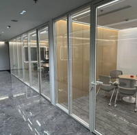 Cloisons en verre à cadre en aluminium moderne, épaisseur 8 mm, tailles personnalisées, installation facile pour chambre, salle à manger, bureaux à domicile, magasins