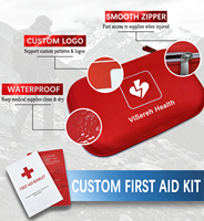 Trousse de premiers secours portable avec logo personnalisé, trousse médicale d'urgence, fournitures de premiers secours pour la maison, la voiture, les voyages, le bureau, l'extérieur
