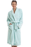 Peignoir de bain en polaire ultra douce effet vison, blanc, imprimé cœurs, personnalisé, moelleux, unisexe, col en V, fermeture à cordon, élégant