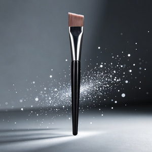 Custom Made Influencer Style Flat Top <b>Foundation</b> Brush With Angled Tip For Makeup Artists - Product Image 3
