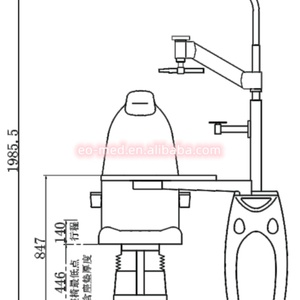 Unidad de Silla con Brazo de Refracción Oftálmica a Precio de Fábrica, Unidad de Examen Oftálmico TR510A - Product Image 4