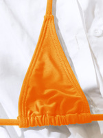 RUIQUWIN Custom Logo Dames V-hals Sexy Bandeau Bikini Tweedelig Trekkoord Ademend Ecologisch Nylon/Polyamide Snel Droogend