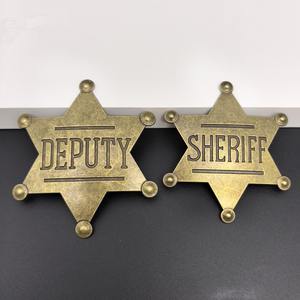 Custom American Governor Honor <b>Pin</b> Personalized Cowboy Hat Six Point Star <b>Brooch</b> Polished Lapel Badge - Product Image 2