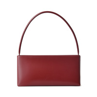 Tas Selempang Kulit Sapi Asli Minimalis Retro untuk Wanita, Dompet Kulit Sapi Asli Mewah dengan Tali Terintegrasi OEM