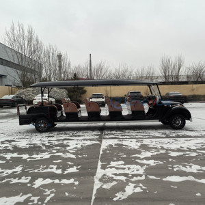Coche Clásico Vintage Eléctrico Negro de Lujo y Económico, 4+1 Plazas, para Turismo, Bodas, Hoteles y Resorts - Product Image 1