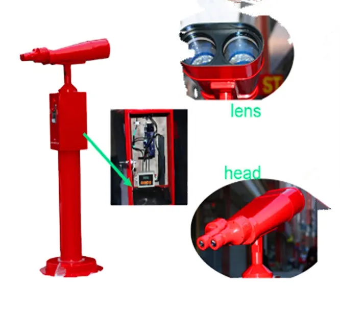 Muestra gratis 40X100 al aire libre a prueba de agua astronomía telescopio que funciona con monedas binoculares colocados en lugares escénicos para ver