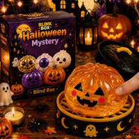 Jouet anti-stress à remontée lente en forme de tête de citrouille d'Halloween, fantôme Jack, pain de maltose amusant, boîte mystère