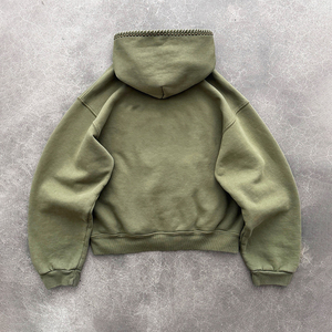 Hoodies sur mesure de fabrication artisanale, poids lourd 450-500 g/m², broderie, logo riveté, coupe ample et oversize, streetwear homme, unisexe - Product Image 3