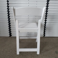 Chaise Pliante en Résine Rembourrée Blanche pour Mariage et Événements d'Extérieur, Vente en Gros