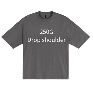 T-shirt graphique streetwear tricoté 250 GSM, 100% coton uni, unisexe, manches courtes, haute qualité, vente en gros - Product Image 3