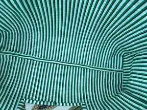 Bolsa de Mano Acolchada de Algodón con Estampado de Bloques, Reutilizable, para el Mercado, Oficina, Uso Casual, Viajes, Bolso de Hombro - Product Image 6