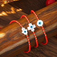 Bracelet Miyuki multicolore en acier inoxydable plaqué or 18 carats, fait main, bijoux œil maléfique pour femmes, nouveauté