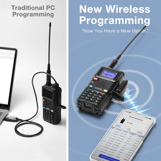 Baofeng BT-A1D Wireless APP Programming Adapter Fast Channel Setup Bluetooth Radio Frequency Writer for Analog Ham Walkie Talkie